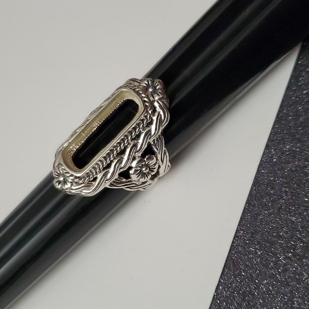 Sterling Silver 925 Illusion Setting Ring - image 1